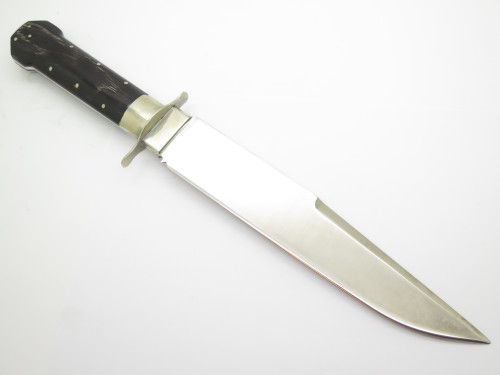 Custom Russell Knives Mountain Man Bowie Buffalo Horn Fixed Blade Hunting Knife