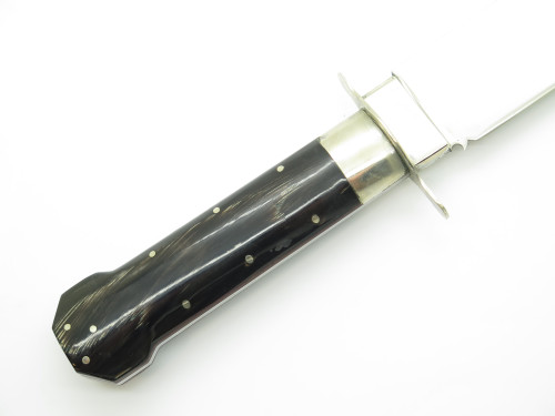 Custom Russell Knives Mountain Man Bowie Buffalo Horn Fixed Blade Hunting Knife