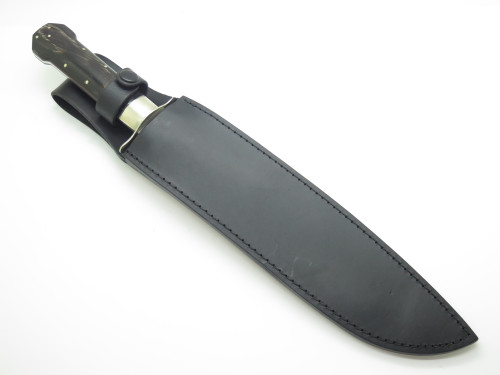 Custom Russell Knives Mountain Man Bowie Buffalo Horn Fixed Blade Hunting Knife