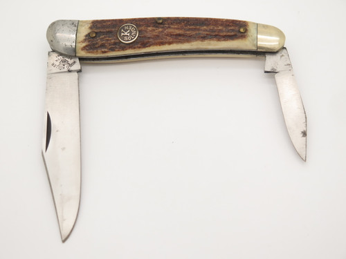 Vintage Hugo Koller Solingen Germany 3.875" Stag Handle Folding Pocket Knife
