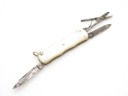 Vintage J. A. Henckels Solingen Germany MOP Pearl Lobster Folding Pocket Knife