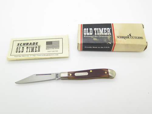 Vintage Schrade Old Timer Pal l120T USA Delrin Folding Pocket Peanut Jack Knife