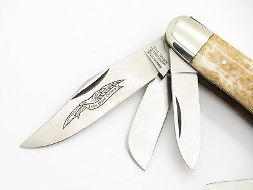 Vintage Parker Seki Japan 5 Blade Bone Sowbelly Folding Pocket Knife & Box 80's