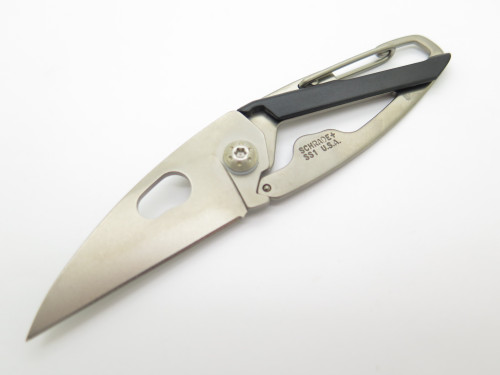 Schrade USA Simon SS1 Linerlock Small Lightweight Carabiner Pocket Knife EDC