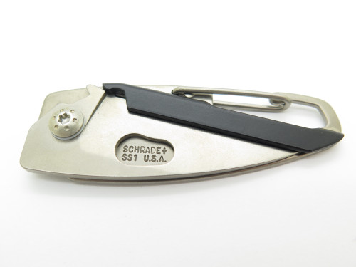 Schrade USA Simon SS1 Linerlock Small Lightweight Carabiner Pocket Knife EDC
