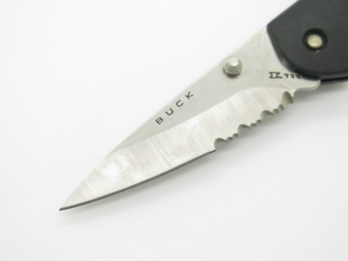 2002 Buck 465 Access 3.0 Lightweight Black Handle Lockback Folding Pocket Knife