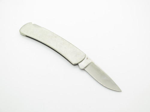 2000 Buck 525 USA Stainless Handle Folding Lockback Pocket Advertising Knife