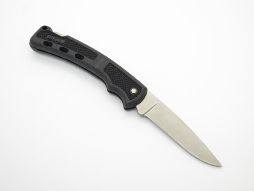 2000 Buck 444 Bucklite Lightweight Black Handle Lockback Folding Pocket Knife