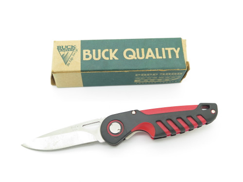 Chuck Buck Signature 282 NXT USA Red Handle Folding Linerlock Pocket Knife