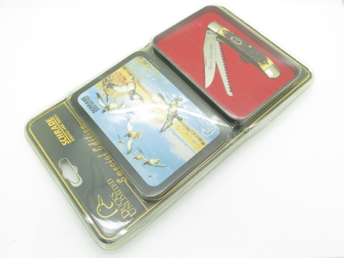 Vtg Schrade Special Edition USA 97OT Delrin Handle Trapper Folding Pocket Knife