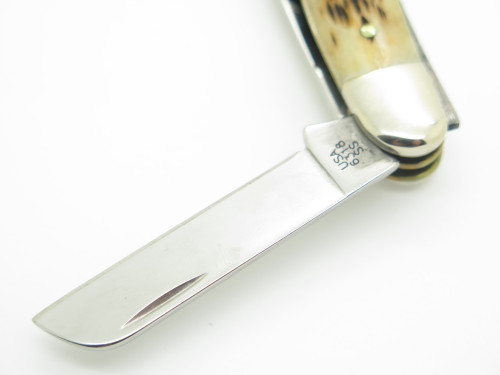 2006 Case XX USA 6318 Stockman Jigged Amber Bone Folding Pocket Knife