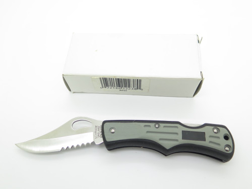 Vintage Schrade AP55 Ireland Gray/Black Handle Lockback Folding Pocket Knife