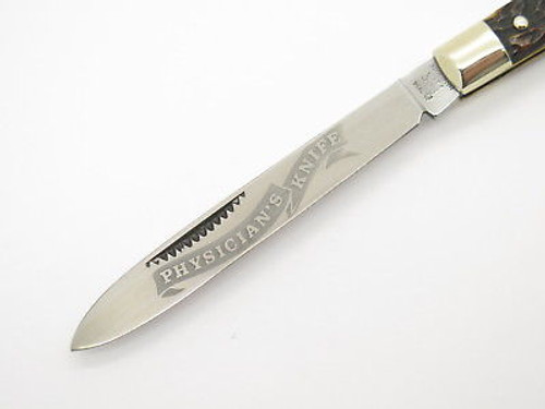 Vtg 1996 Bulldog Brand Solingen Jigged Bone Doctor Folding Pocket Knife
