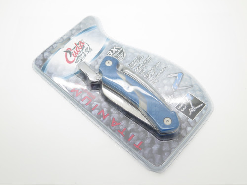 Cuda Blue Handle Marlin Spike Sailor Rigging Folding Pocket Knife