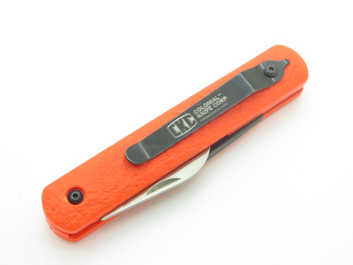 Colonial Knife Corp. USA Orange Handle Black Bld. Escape Multi Tool Pocket Knife