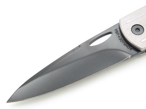 Vintage Schrade USA Viper SQ224 Black Stainless Linerlock Folding Pocket Knife