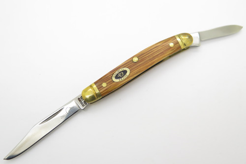 Vintage '03 Schrade USA SDU104 Ducks Unlimited Wood Folding Pocket Pen Knife