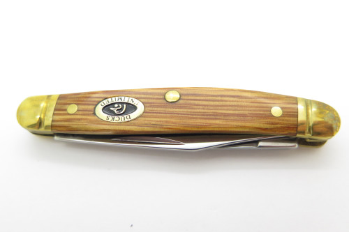 Vintage '03 Schrade USA SDU104 Ducks Unlimited Wood Folding Pocket Pen Knife