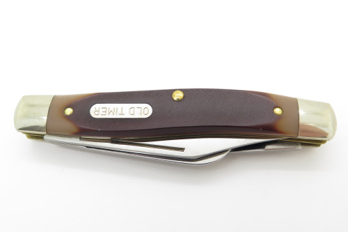 Vintage Schrade USA 8OT Old Timer Delrin Handle Stockman Folding Pocket Knife