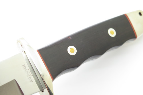 Vintage AG Russell 2004 Tak Fukuta Ebony Seki Japan Fixed Bowie Hunting Knife