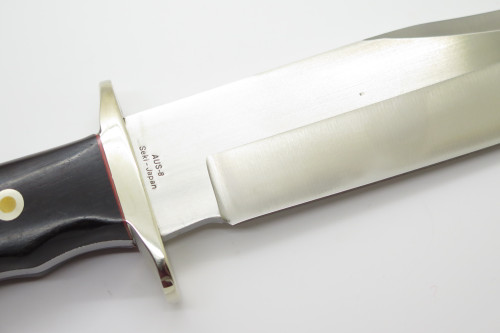 Vintage AG Russell 2004 Tak Fukuta Ebony Seki Japan Fixed Bowie Hunting Knife