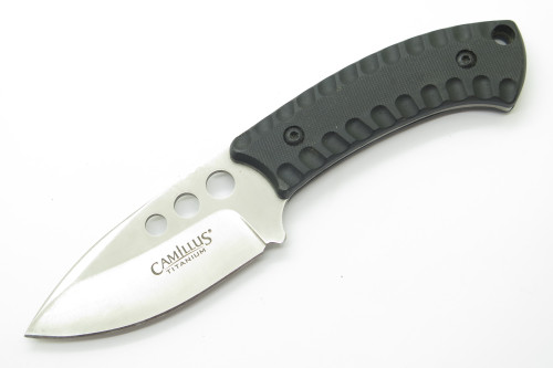 Camillus Titanium Compact Fixed Blade Skinner Hunting Knife & Sheath