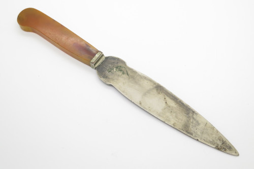 Vtg 1833-1933 Chicago Commemorative World Fair Green Duck Letter Opener Knife