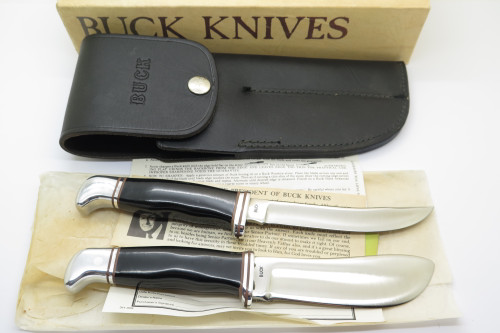 Vintage 1960s Buck 115 Twin Set 1 One Liner 103 118 Fixed Blade Hunting Knife