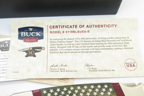 Buck 110BLSUSA 110 Stars & Stripes Limited 50th Anniversary Folding Hunter Knife