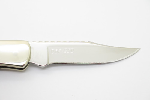 Custom '10 Buck 055 The 55 WBC Bear Claw Elk Horn Mini Folding Hunter Knife