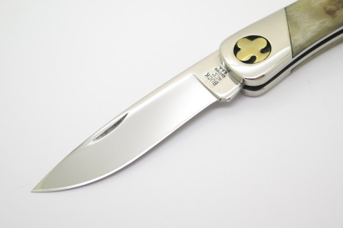 '15 Buck 500 Duke Ram Horn Club Poker Card Limited Folding Lockback Pocket Knife