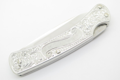 Vtg Buck USA 510 500 Classic II Aluminum Scroll Folding Pocket Lockback Knife