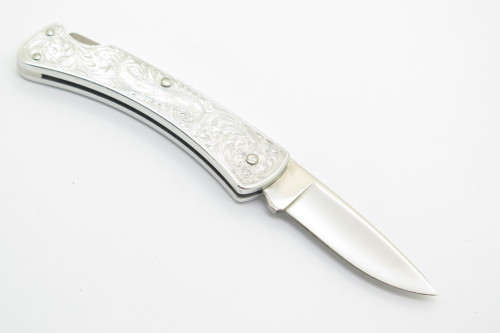 Vintage Buck USA 515 505 Classic Aluminum Scroll Folding Lockback Pocket Knife
