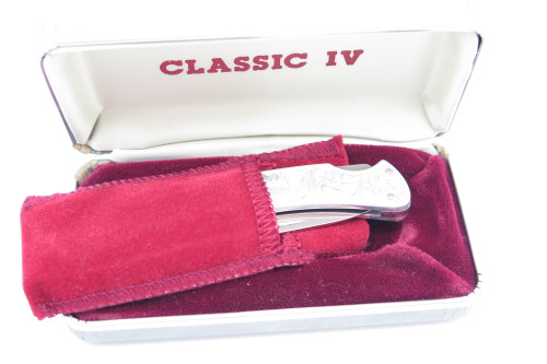 Vintage Buck USA 515 505 Classic Aluminum Scroll Folding Lockback Pocket Knife