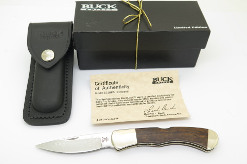 2005 Buck 532 Custom Bucklock Limited Folding Pocket Knife Chuck & CJ Signed