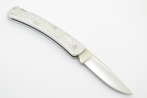 Vintage Buck USA 513 503 Classic Aluminum Scroll Folding Lockback Pocket Knife