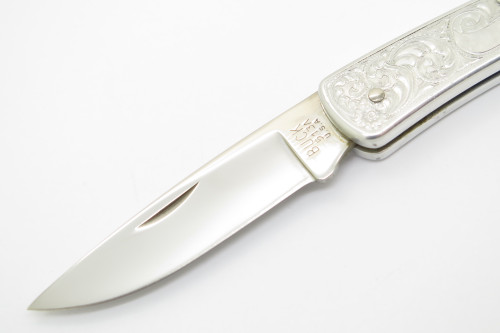 Vintage Buck USA 513 503 Classic Aluminum Scroll Folding Lockback Pocket Knife