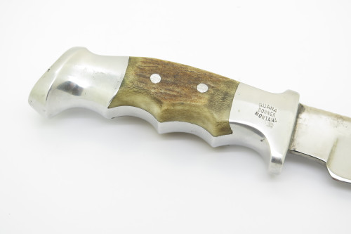 Vintage Custom Ruana Bonner Montana Stag Fixed 6" Blade Hunting Knife & Sheath