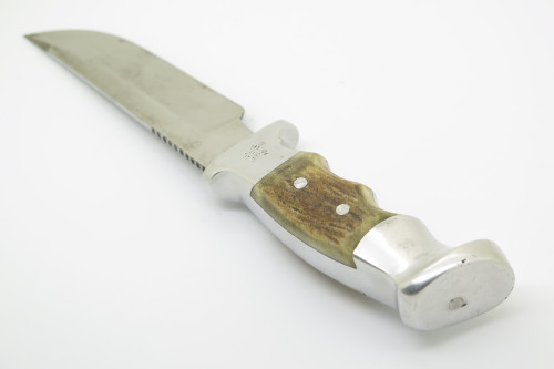 Vintage Custom Ruana Bonner Montana Stag Fixed 6" Blade Hunting Knife & Sheath