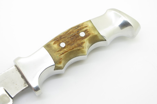 Vintage Custom Ruana Bonner Montana Stag Fixed 6" Blade Hunting Knife & Sheath