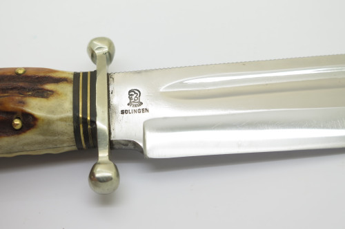 Vintage Othello Solingen Germany Anton Wingen Jr Fixed Blade Bowie Hunting Knife