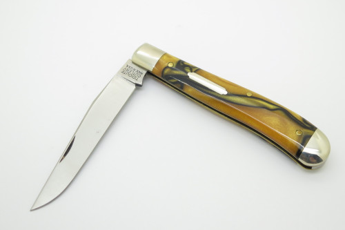 Great Eastern Cutlery Tidioute 488117 Trapper Tiger Eye Folding Pocket Knife
