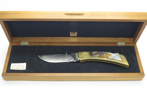 Vintage Custom Agate Gerber Portland Oregon USA Sportsman Folding Pocket Knife