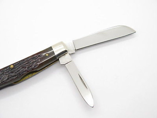VINTAGE 1980-81 TRANSITION CASE XX 64052 CONGRESS BONE FOLDING POCKET KNIFE