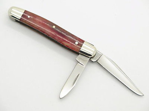 Vtg 1980 10 Dot Case XX 62027 Red Appaloosa Bone Folding Pocket Jack Knife