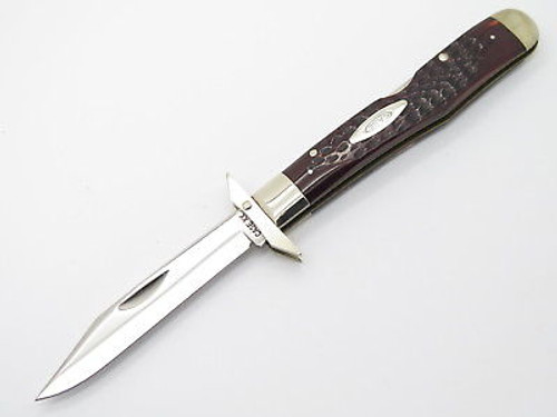 Vtg 1975 Case XX Bone 6111 1/2 Cheetah Swing Guard Folding Pocket Knife