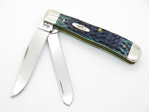 2006 Case XX 6254 Pretty Grass Green Trapper Folding Pocket Knife