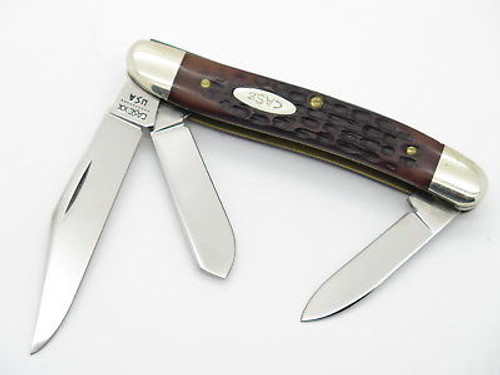 Vintage 1980 Case XX 087 Stockman Folding Pocket Knife Jigged Delrin Near Mint