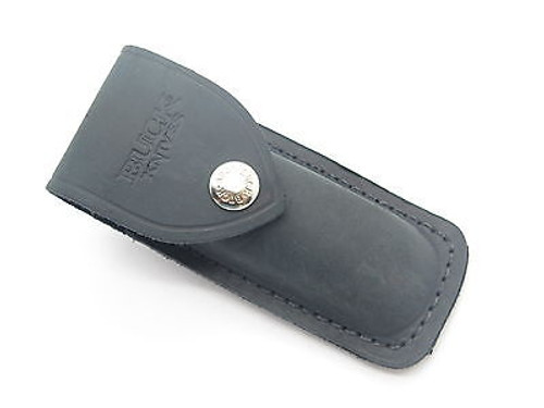 Buck 500 532 Duke Bucklock Distressed Black Leather Folding Knife Sheath