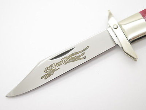 2002 Case XX 6111 1/2 Cranberry Cheetah Swing Guard Folding Pocket Knife